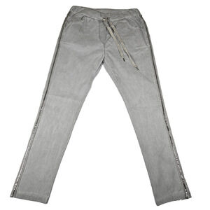 Brand Bazar Italian Casual Pants Metallic Studs Boho Chic Gray Womens Size S